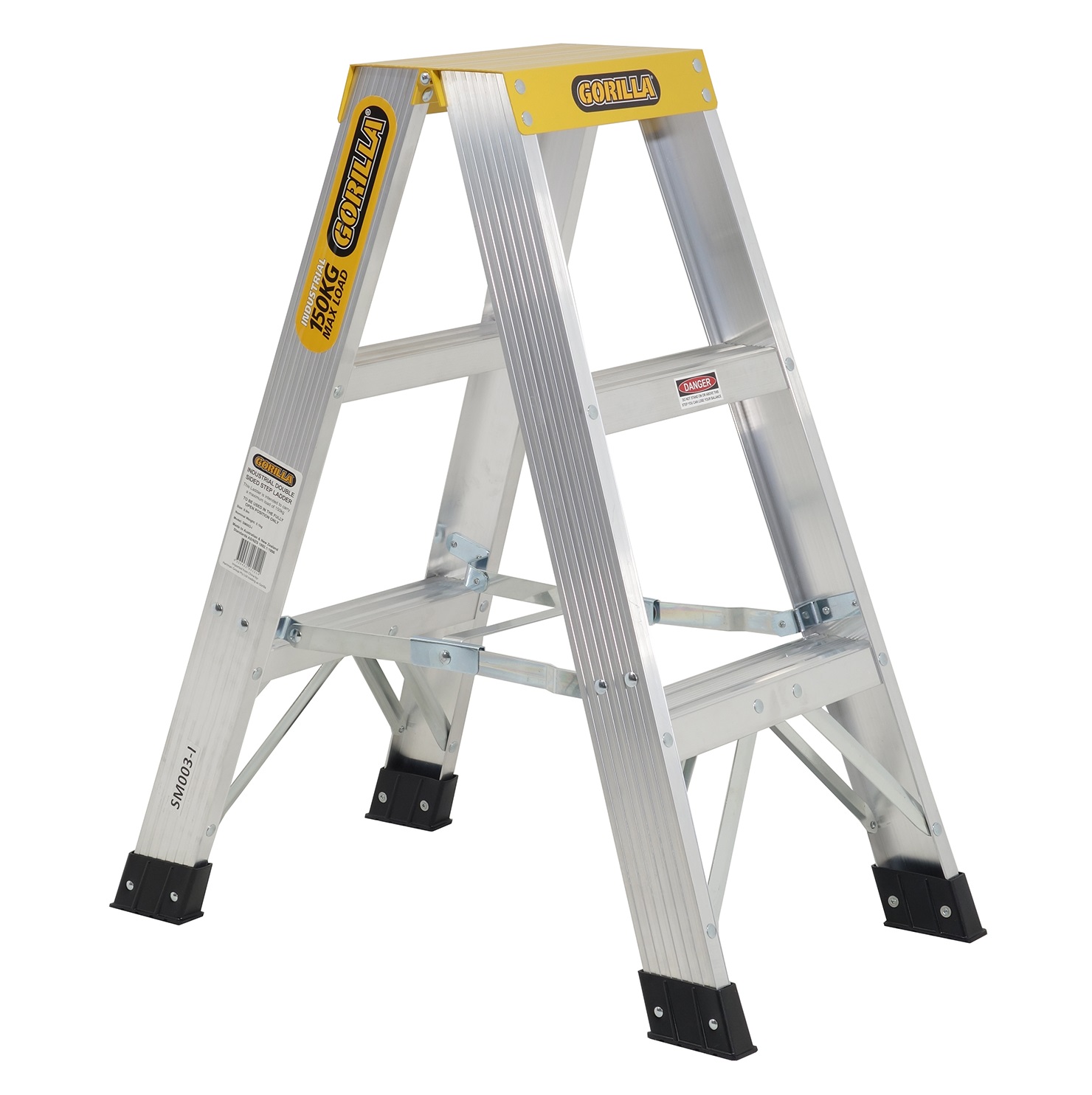 Gorilla SM003-I Double Sided Aluminium Step Ladder 0.9m (3ft