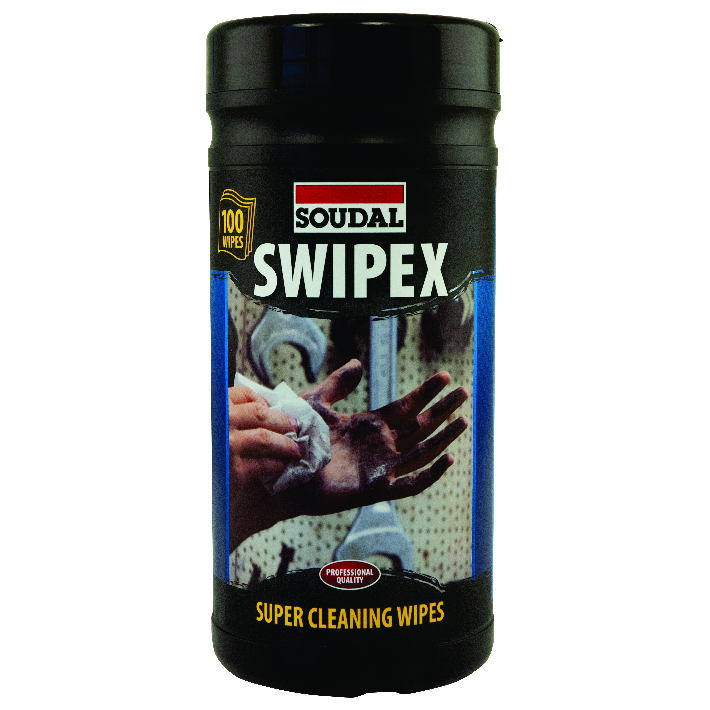 Soudal Swipex Hand Cleaning Wipes x 100 Cleans Sealants & Adhesives