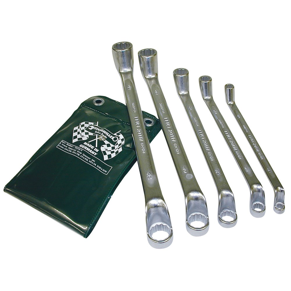 Ratchet Spanner Wrench Set Metric and Imperial AF SAE Sizes Double Ring